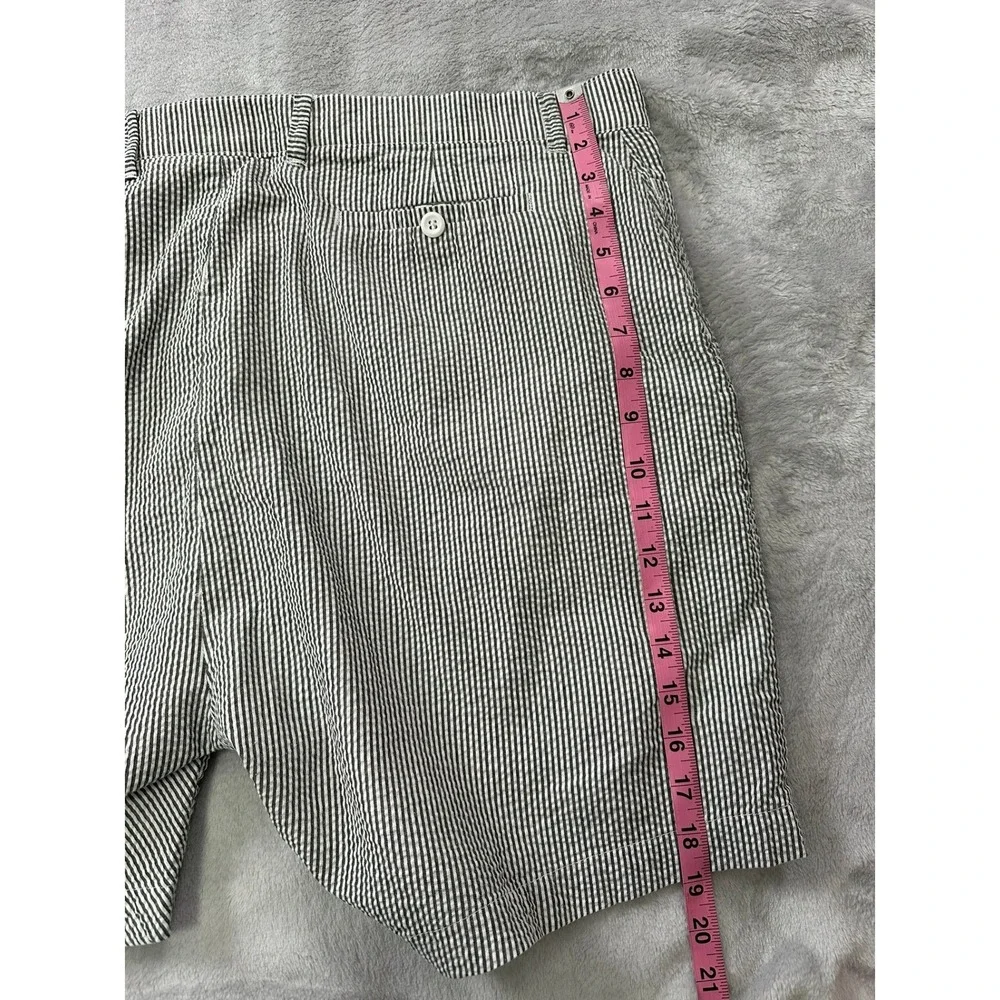 Taparoos Seersucker Shorts Mens 40 Black White Striped Made in USA Preppy Summer